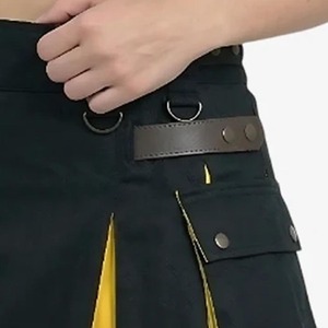 Kilt hybride utilitaire écossais gris tartan personnalisé pour homme, 100 % coton, style écossais, logo personnalisé, pour la pratique de la musique (tuba), OEM, MOQ 01 - Product Image 5