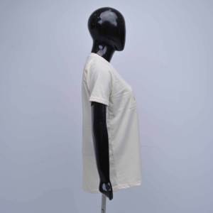 Camisetas de Mujer de Manga Corta de Algodón Blanco de Primera Calidad con Logotipo Personalizado, Fabricación OEM, Bordado en Relieve en la Parte Delantera - Product Image 6