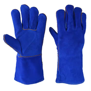 Gants de soudeur en cuir de vachette résistants à la chaleur, prix bas, fournisseur OEM, protection des mains, gants de travail pour le soudage. - Product Image 1