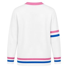 แจ็คแอนด์จิลเสื้อสเวตเตอร์ผู้หญิง เสื้อสเวตเตอร์คอกลมมีสไตล์ ผ้าถักเนื้อนุ่ม สวมใส่สบาย เสื้อกันหนาวลำลอง เสื้อผ้าแฟชั่น - Product Image 2