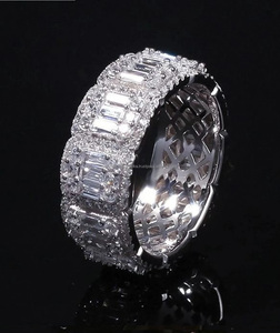 Custom Handmade 3D Hip Hop Engagement Wedding <b>Ring</b> 925 <b>Sterling</b> <b>Silver</b> Rhodium Plated Cluster <b>Ring</b> for Unisex Women <b>Men</b> Gift - Product Image 1