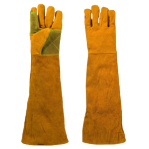 Gants de soudage industriels en cuir de vachette renforcé anti-vibration, durables, pour travaux à haute température et protection des mains - Product Image 3