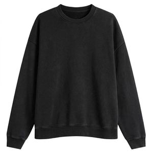 Wholesale Unisex <b>White</b> Crew Neck <b>Sweatshirt</b> Regular Fit Knitted 100% Cotton Pullover Casual Breathable Winter Wear Custom - Product Image 2