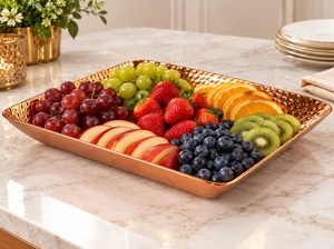 Bandeja de Cobre Hecha a Mano, Decorativa Rústica para Mesa, Paquete Individual - Product Image 4