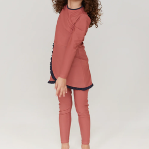 Conjunto de Traje de Baño Islámico Modesto Personalizable para Mujer: Túnica Larga, Leggings de Baño de Longitud Completa y Tops a Juego, Ecológico, de Secado Rápido Frontal - Product Image 5