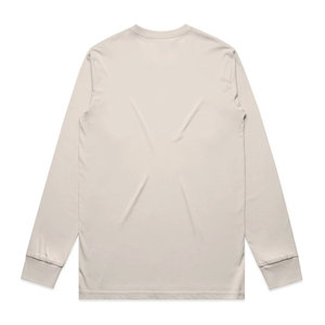 T-shirt à manches longues pour homme en coton premium, poids lourd 6,5 oz, col rond uni, décontracté, manches à revers, confortable, taille 2XL - Product Image 4