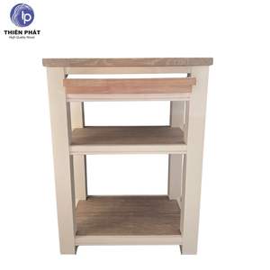 Mueble de Almacenamiento de Cocina de Madera, Organizador de Cocina de Madera de Acacia y Caucho con Estantes Abiertos - Product Image 6