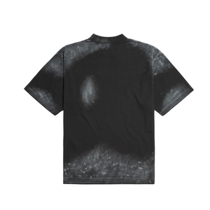 Camiseta Negra Lavada Oversize 100% Algodón Manga Corta Cuello Redondo Estampado Vintage Desgastado Estilo Urbano Casual Moda al por Mayor - Product Image 2