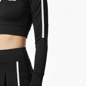 Nouvelle arrivée : Robe de tennis anti-UV pour femme, été, demi-zip, taille haute, jupe 2-en-1 avec poche, vêtements de pickleball, écologique - Product Image 6