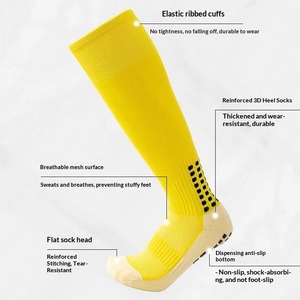 Wholesale Soccer Football <b>Socks</b> Anti Slip <b>Grip</b> Breathable Eco-Friendly Knee High Athletic Sports <b>Socks</b> Custom Bottom Men Women - Product Image 4