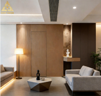 Porte secrète autoportante sur mesure ; Porte intérieure invisible encastrée ; Bois massif moderne, luxe minimaliste