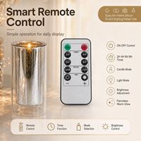 Portavelas Decorativo de Vidrio Mercurizado con Vela LED sin Llama, Control Remoto y Temporizador para Bodas, Hoteles y Decoración del Hogar, Venta al por Mayor