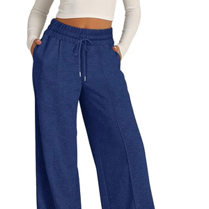 Pantalon évasé streetwear pour femme en toile, respirant, séchage rapide, coupe oversize, jambe large, haute qualité, idéal pour l'été – Vente en gros - Product Image 6