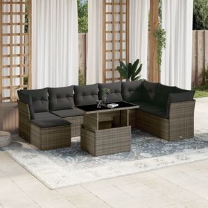 Conjunto de Sofás Modulares Grandes de Ratán PE Gris para Jardín, Colección Premium de Muebles Modulares para Exteriores - Product Image 1