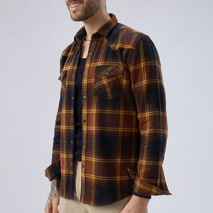 Chemise en flanelle pour homme de qualité supérieure, confortable, respirante, à prix abordable, avec logo/design personnalisé, très vendue. - Product Image 1