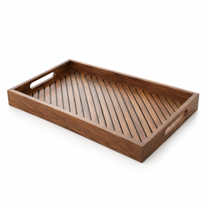 Bandeja de Servir Rectangular de Madera Pulida Hecha a Mano, Clásica, Color Marrón, Vajilla, Bandeja de Servir Personalizada, Nueva Llegada, Única - Product Image 6