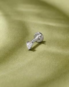 Pendientes de Plata de Ley 925 con Moissanita de Corte Brillante en Varios Tamaños, Personalizables, Regalo para Mujeres y Hombres, para Bodas y Fiestas - Product Image 4