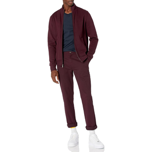 Pantalon slim sur mesure bordeaux pour homme, style chino, pantalon décontracté adapté aux collections de vente au détail et aux fournitures en gros - Product Image 6