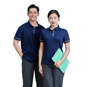 เสื้อถักกระดุมหน้า แขนสั้น ผ้าฝ้าย 60% โพลีเอสเตอร์ 40% ดูแลรักษาง่าย คอปกสีพื้น/ตัดกัน ผลิตในเวียดนาม เสื้อลำลองผู้ชาย OEM - Product Image 2
