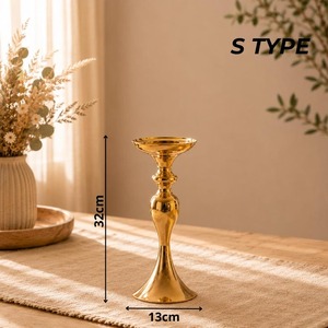 Golden Candlestick <b>Holder</b> Elegant <b>Taper</b> <b>Candle</b> <b>Holders</b> for Home Decoration Wedding Table Centerpiece - Product Image 6