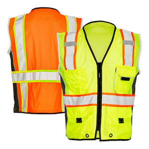 Construction Workwear Safety Clothing Road High Visibility Reflective <b>Tape</b> Breathable <b>Security</b> Working Vest - Product Image 3