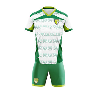 ชุดเสื้อฟุตบอลสีขาวและชมพู ชุดฟุตบอล เสื้อผ้ากีฬา ชุดกีฬาพิมพ์ลาย ชุดฟุตบอล ชุดฝึกซ้อมสำหรับผู้ใหญ่ - Product Image 1