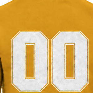Custom Mustard Yellow Men Fuzzy Knit Sweater Crew Neck Long Sleeve Casual Warm Winter Pullover <b>Jumper</b> with Raised Chest Letter - Product Image 6
