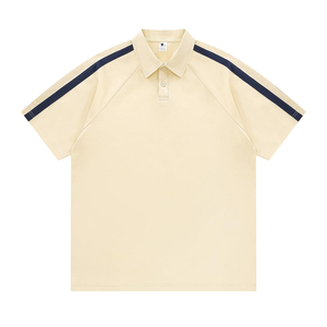 เสื้อโปโลชายแบบใหม่ สีดำ แต่งขอบแดงสไตล์อ็อกซ์ฟอร์ด  รับสกรีนโลโก้  น้ำหนักผ้า 200 GSM - Product Image 4