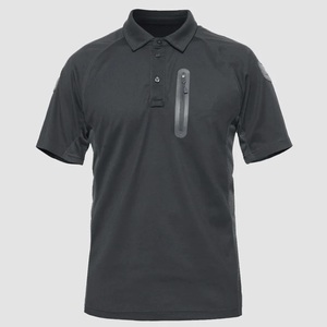 Men's Black/<b>White</b> Short Sleeve for Shirt Nonwoven Canvas Fabric Quick Dry Button Design Casual Sporty Regular Fit Customized - Product Image 6