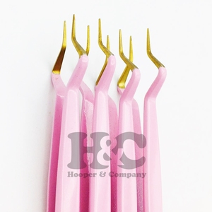 แหนบแยกขนตาแบบมืออาชีพ ทนทาน ป้องกันแม่เหล็ก ทำจากสแตนเลสสีชมพู สำหรับต่อขนตา ขนาด 12-14 ซม. สำหรับขนตาแบบมิงค์ - Product Image 6