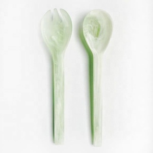 Ensemble de serveurs à salade en résine, motif écaille de tortue, résistant au lave-vaisselle, outils à salade - Product Image 5