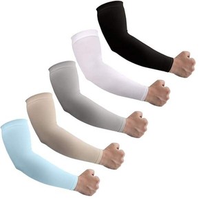 Manchons de bras unisexes en tissu de soie glacée rafraîchissant, élastiques, sans coutures, protection UPF50+, pour l'extérieur, mode estivale, pour hommes et femmes. Commandez maintenant. - Product Image 1