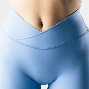 Women's Blue Yoga Set Square Neck Spaghetti Strap Crop Top High Waist <b>Shorts</b> 2 Piece <b>Seamless</b> Solid Color Sportwear - Product Image 6