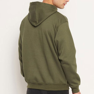 Sweat-shirt à capuche vert olive pour homme, coupe ample, en molleton, décontracté, avec poche avant, pour l'automne, impression numérique, tricoté - Product Image 5
