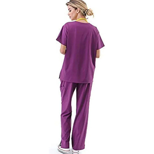 Custom Logo Women Medical Nursing <b>Scrubs</b> Hospital Uniform Custom Logo Nursing <b>Scrub</b> <b>Set</b> - Product Image 2
