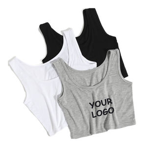 Custom Logo Women <b>Crop</b> Tank <b>Tops</b> Wholesale Sleeveless Sports Gym Fitness Yoga <b>Tops</b> Private Label Summer Casual Vest Manufacturer - Product Image 3