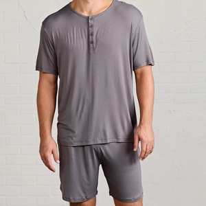 Royal Bold Plaid <b>Men</b> Collared <b>Pajama</b> <b>Set</b> Soft Airy Long Sleeve Cotton Comfortable Relaxed <b>Men</b>’s Sleepwear Home Suits - Product Image 5