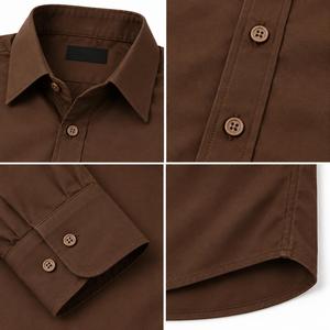 Camisa de Vestir de Manga Larga para Hombre, Cuello Clásico, Popelina, Ropa Formal de Otoño, Camisa Formal para Hombre ODM - Product Image 5