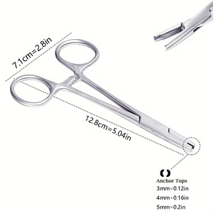 Pince de Perçage Haut de Gamme en Acier Inoxydable pour Piercing Corporel (Nez, Oreille, Lèvre, Langue, Nombril) – Instruments de Qualité Export - Product Image 2