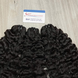 Extensiones de cabello natural en trama de color natural, cabello rizado birmano al vapor, listas para enviar, cabello vietnamita virgen. - Product Image 4