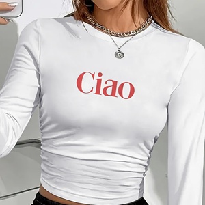 เสื้อเชิ้ตแขนยาวแฟชั่น Y2K สำหรับผู้หญิงของ Ciao พร้อมดีไซน์พิมพ์ลายและผ้าถัก - Product Image 3