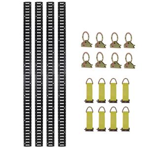 Kit di fissaggio E-Track da 8 piedi (4 pezzi) per il controllo del carico interno, accessorio per garage, furgoni, moto, fissaggi ATV, 8 X S" - Product Image 1