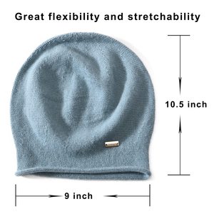 DENMIN APPARELS Bonnet unisexe en coton/laine de qualité supérieure, tricoté, doux et chaud, côtelé, à revers, extensible, pour personnalisation - Product Image 3