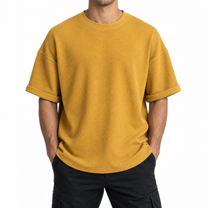เสื้อยืดผ้าฝ้าย 100% ระบายอากาศได้ดี แขนสั้น สำหรับผู้ชาย ป้องกันรอยยับ เหมาะสำหรับออกกำลังกาย ฟิตเนส เทรนเนอร์ วิ่ง พิมพ์ลายโลโก้เรียบง่าย - Product Image 6