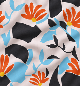 Tissu en coton biologique léger et respirant à imprimé floral, tissé en crêpe, pour robe, chemisier, chemise, vêtements de nuit - Product Image 3