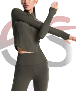 New Quick-dry Zipper Sportswear Fitness Yoga Jacket Workout Running Women Outdoor Fitness Sports Jacket - Product Image 6