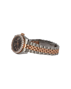 Best Quality Daily Strong Use Moissanite Stainless Steel Watch Brown Dial Ready Stock Quartz Watches For Unisex - Product Image 2