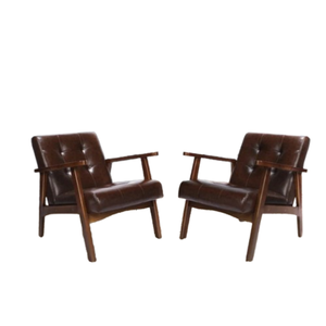 Cojines para sillas de un asiento, estilo europeo para el hogar, sala de estar, marco de roble macizo, silla con brazo trasero de tela, silla decorativa - Product Image 5