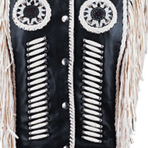 Womens Vintage <b>Fringe</b> Vest Leather <b>Suede</b> Cowboy Western Sleeveless <b>Jacket</b> Tassel Rodeo Festival Fashion Premium OEM - Product Image 5