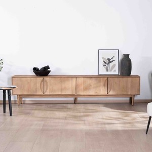 Vandana Ivory AuraLarge contemporary <b>TV</b> <b>unit</b> 240cm in mango wood with 4 doors Cabure - Product Image 1